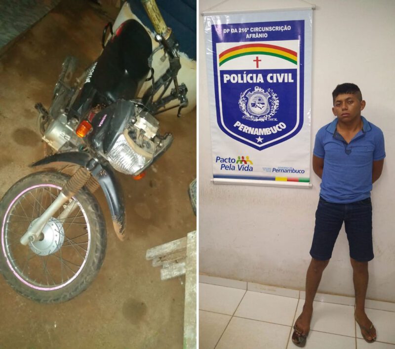 Moto roubada em Afrânio