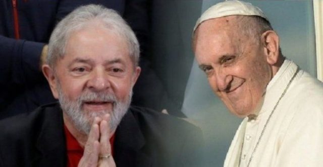 LULA COM O PAPA FRANCISCO