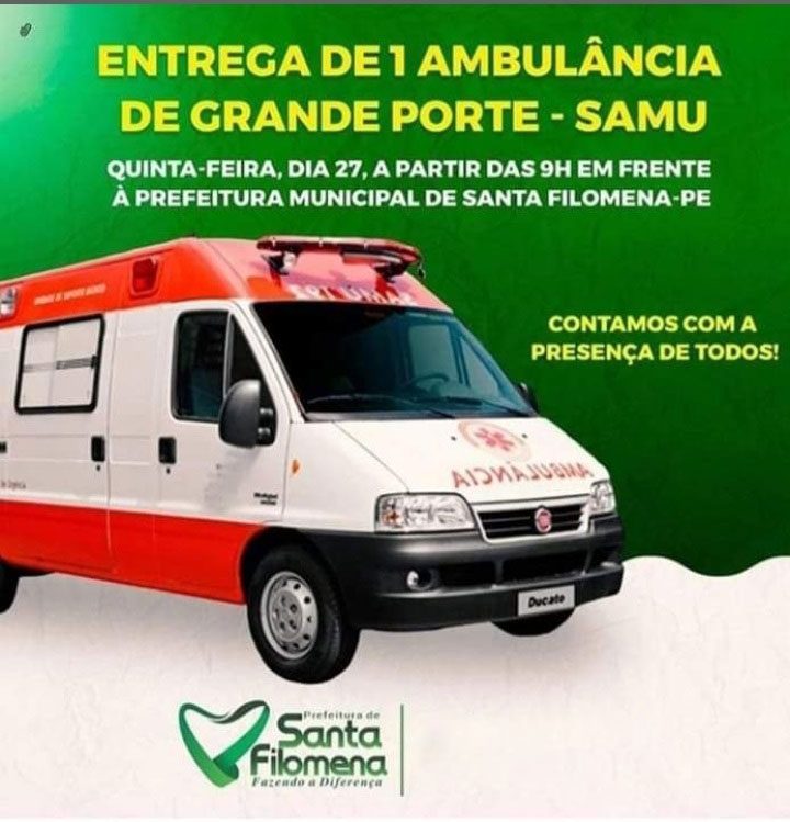 Entrega Ambulância do SAMU em Santa Filomena