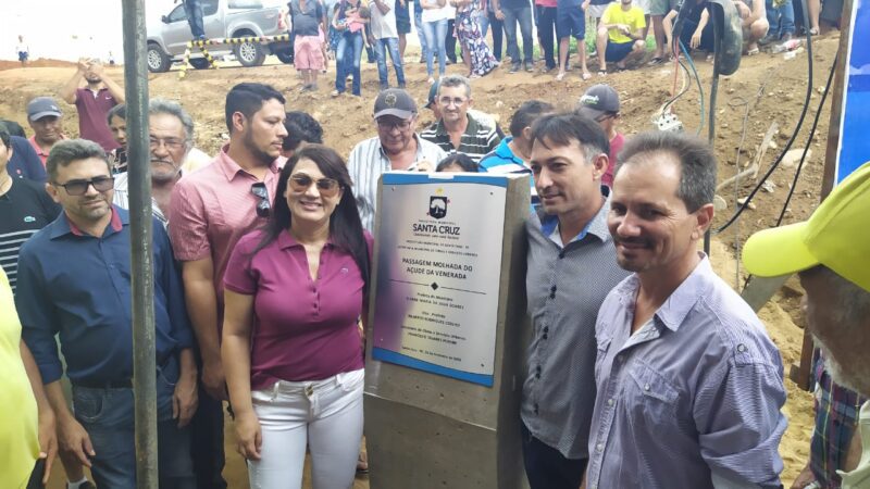 Gestão Eliane Soares inaugura passagem molhada da comunidade Portelinha