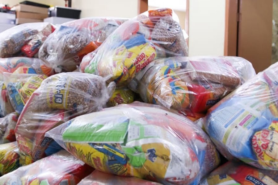 Alimentos foram doados para garantir segurança alimentar dos alunos da rede pública municipal.(foto: divulgação PMP)