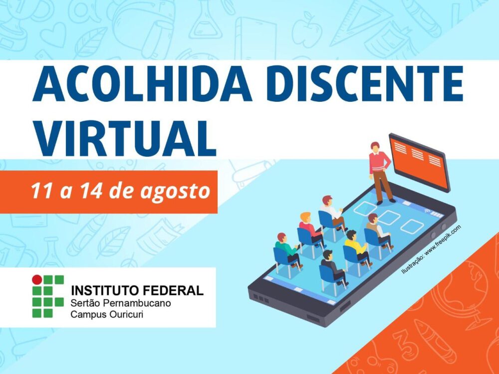 Acolhida Discente Virtual ocorrerá entre 11 e 14 de agosto