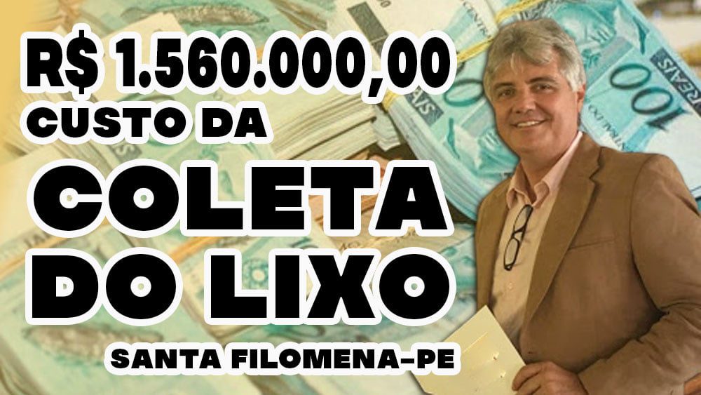 Superfaturado! Prefeitura de Sta Filomena paga R$ 1.560.000,00 por ano com limpeza pública