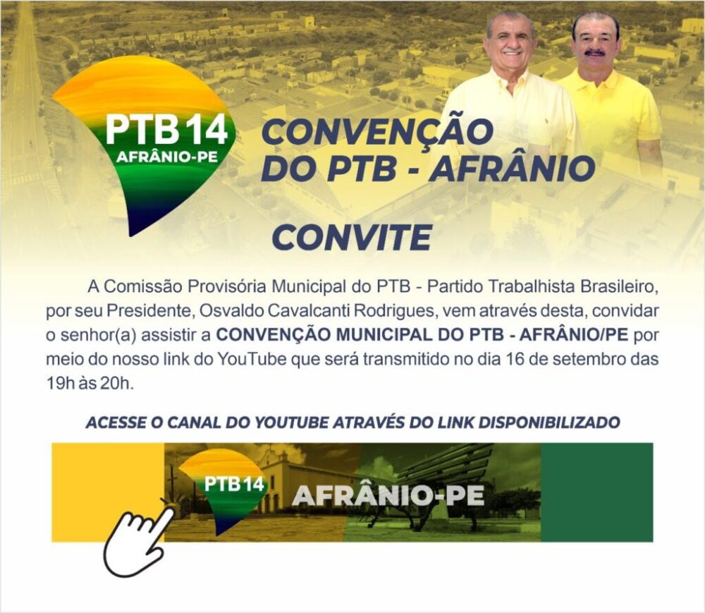 PTB de Afrânio oficializa sua convenção municipal