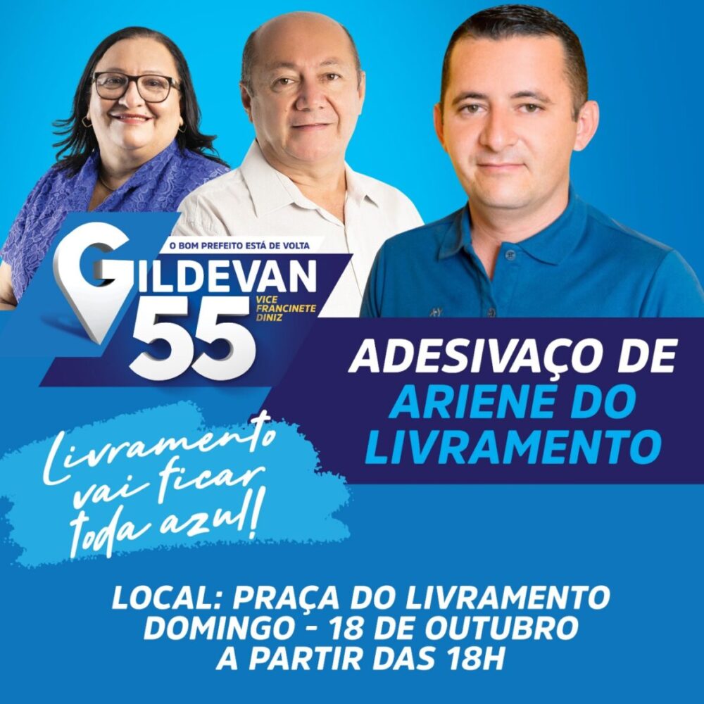 Ariene do Livramento organiza Adesivaço na praça do Distrito neste domingo