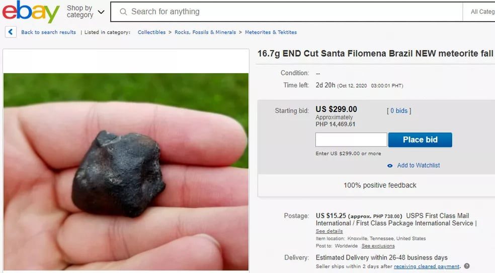 Após comprarem meteoritos de moradores do Sertão de Pernambuco, estrangeiros vendem na web até 10 vezes mais caros