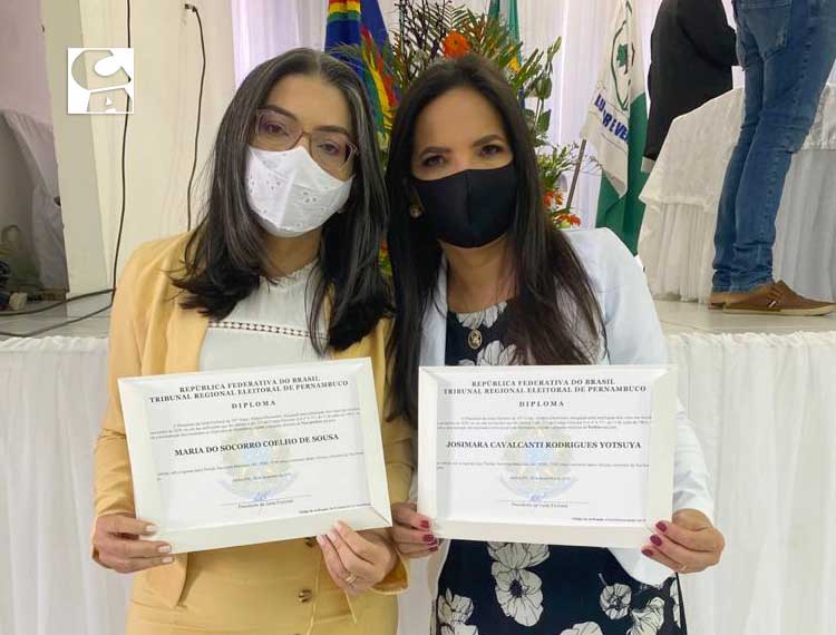 Josimara Cavalcanti e Corrinha de Geomarco são diplomadas prefeita e vice de Dormentes