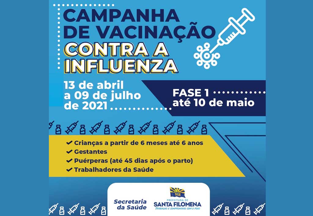Santa Filomena inicia Campanha de Vacinação conta a Influenza