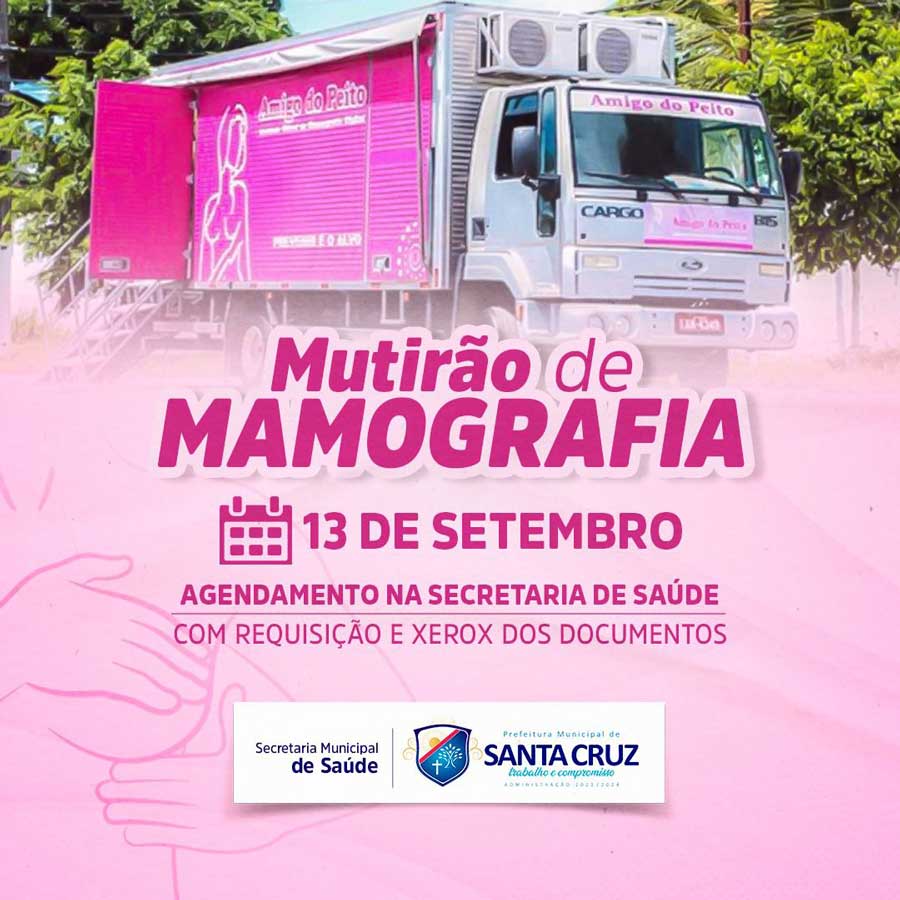 Prefeitura de Santa Cruz chama atenção das mulheres e realiza 2º mutirão de mamografias 2 Mutirao de mamografia sta cruz 1