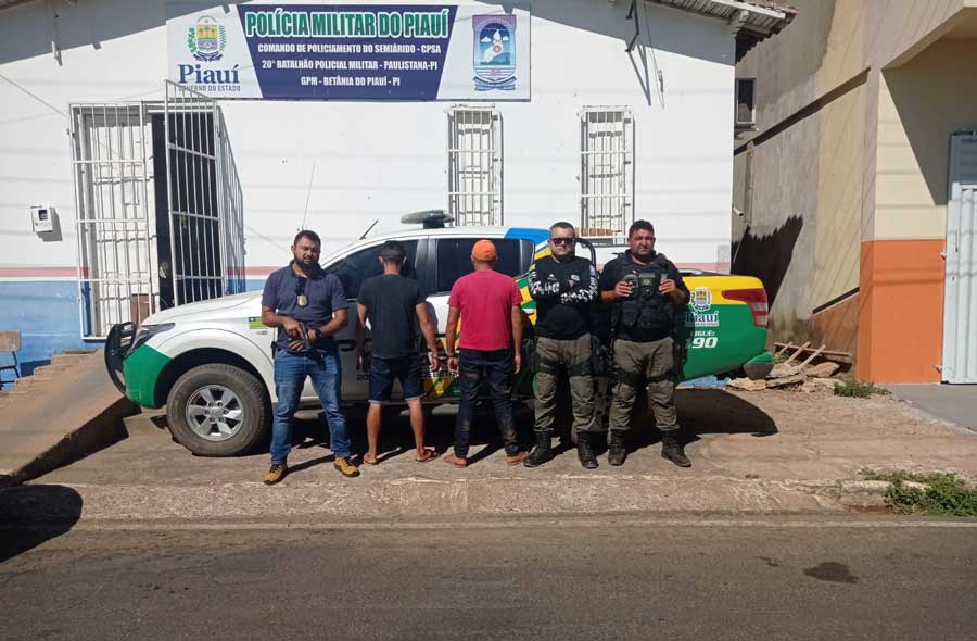 Policias Civil e Militar de Santa Filomena e Betânia-PI prendem 2 indivíduos por crime de furto no distrito de Socorro