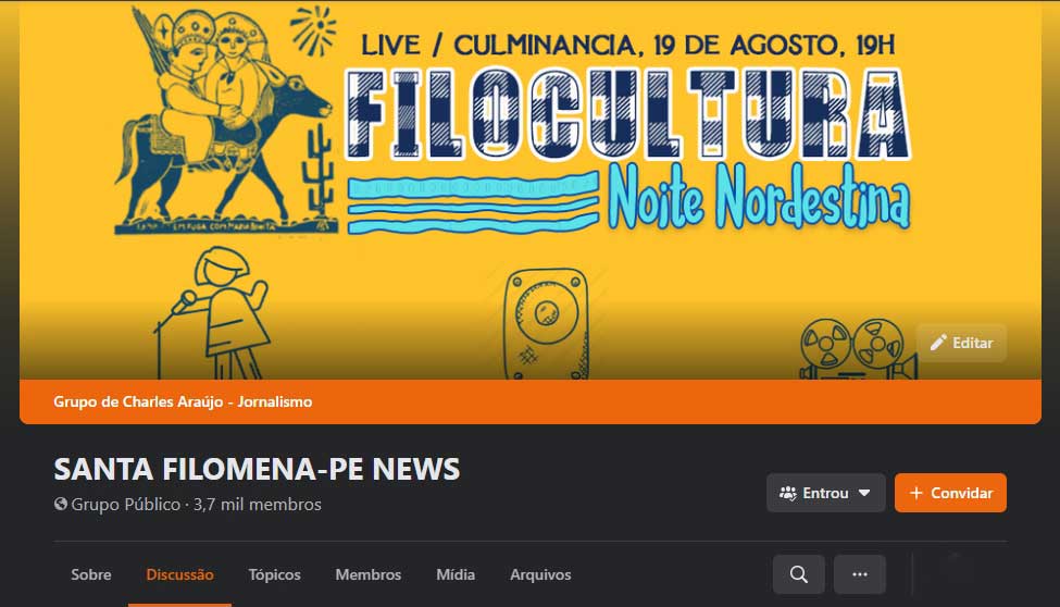 Projeto Cultural FiloCultura mobiliza Facebook em Santa Filomena!