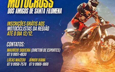 Vem ai, 3ª Trilha de Motocross dos Amigos de Santa Filomena! Domingo (19)
