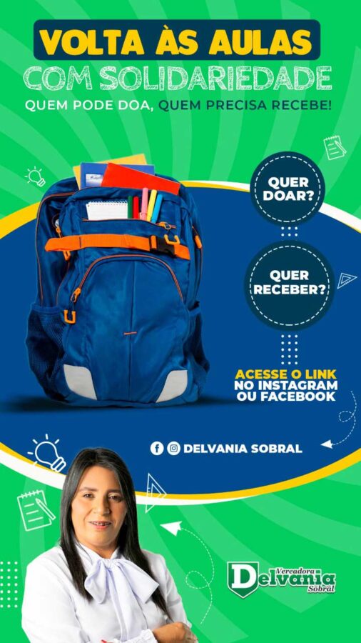 Vereadora Delvania Sobral promove ação de solidariedade na Volta às Aulas 2 Delvania Sobra Volta As Aulas com Solidariedade