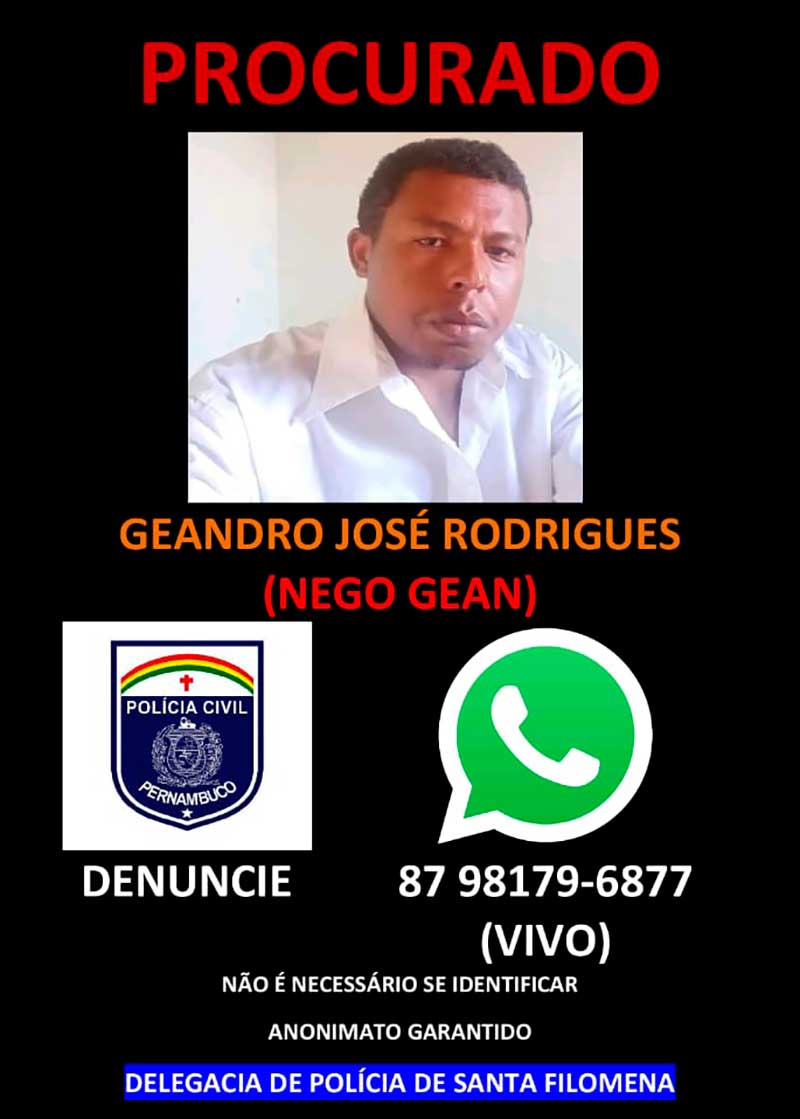 Acusado de duplo homícídio em Santa Filomena é procurado pela Justiça 2 Nego Gean