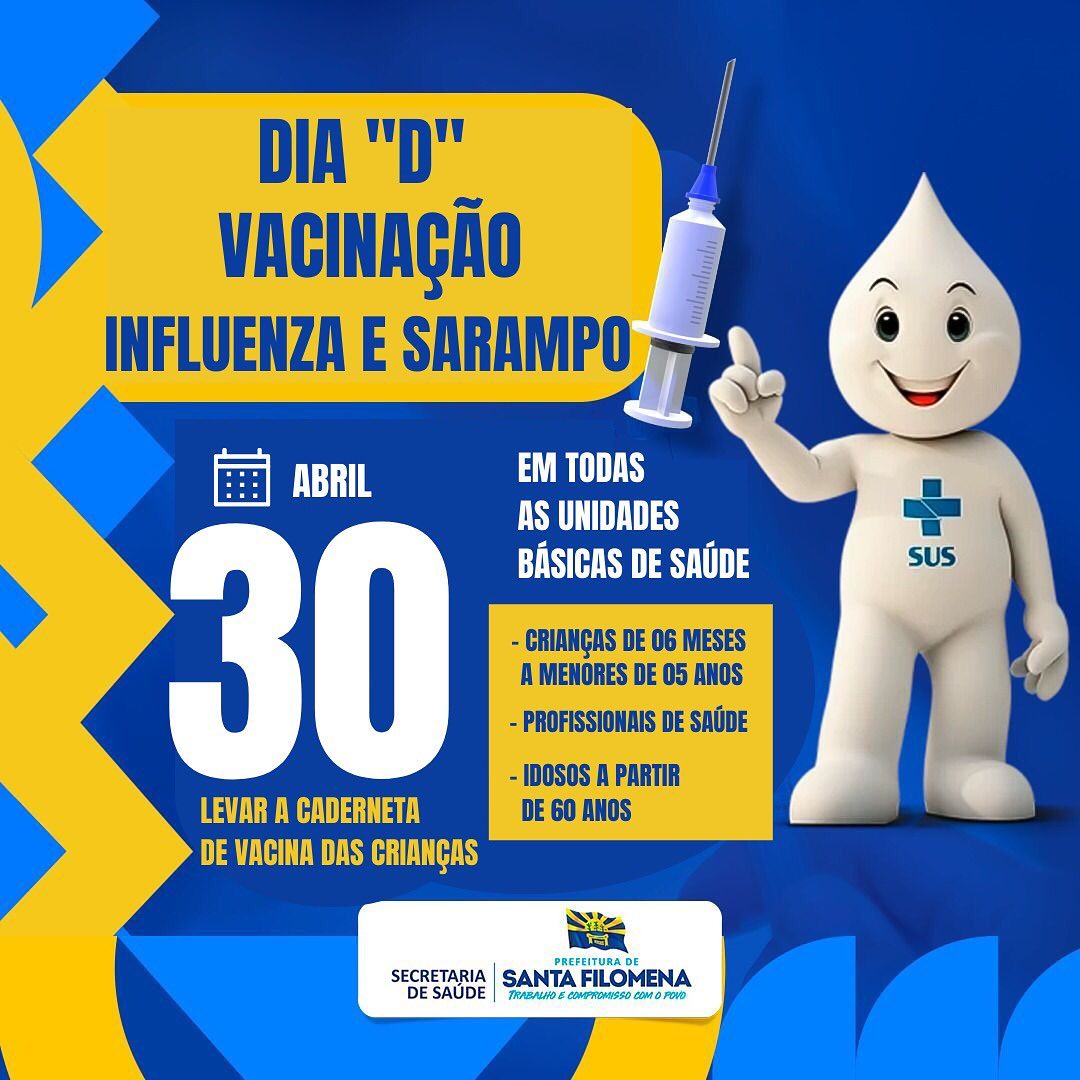 Santa Filomena realiza “Dia D” de vacinação contra o Sarampo e Influenza neste sábado (30) 2 279304281 357653583048351 2652193781975133661 n 1