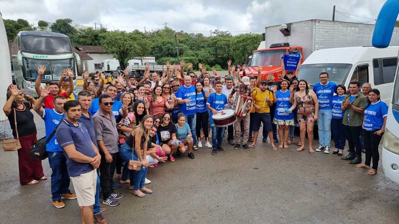 Santa Filomena em multidão da convenção de Miguel Coelho; a promeça de devolver o orgulho e a autoestima dos pernambucanos