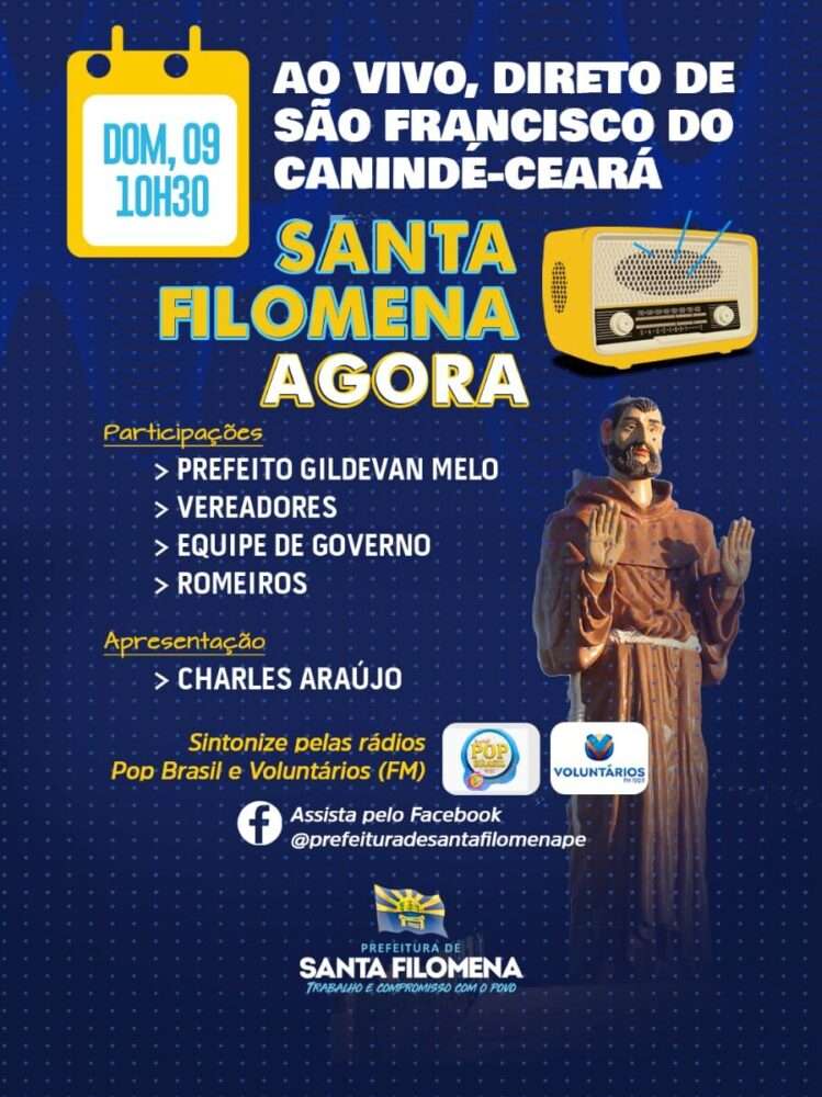 Programa Santa Filomena Agora será transmitido ao vivo direito de São Francisco do Canindé-CE 2 IMG 20230706 WA0023 edited scaled