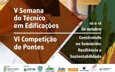 Campus Ouricuri promoverá a V Semana do Técnico em Edificações e a VI Competição de Pontes