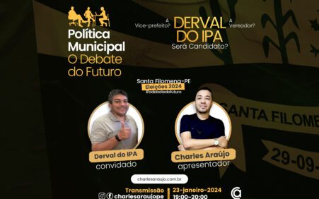 Política Municipal: Entrevista Derval do IPA, terça, 23 janeiro, das 19 às 20h