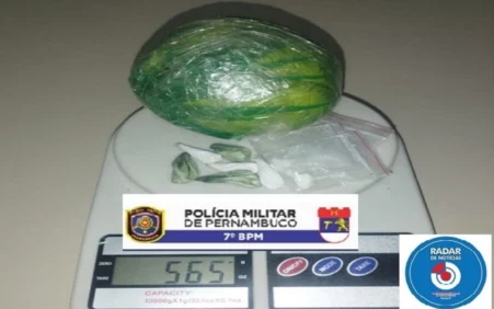 Polícia Militar apreende 565 gramas de cocaína em Ouricuri