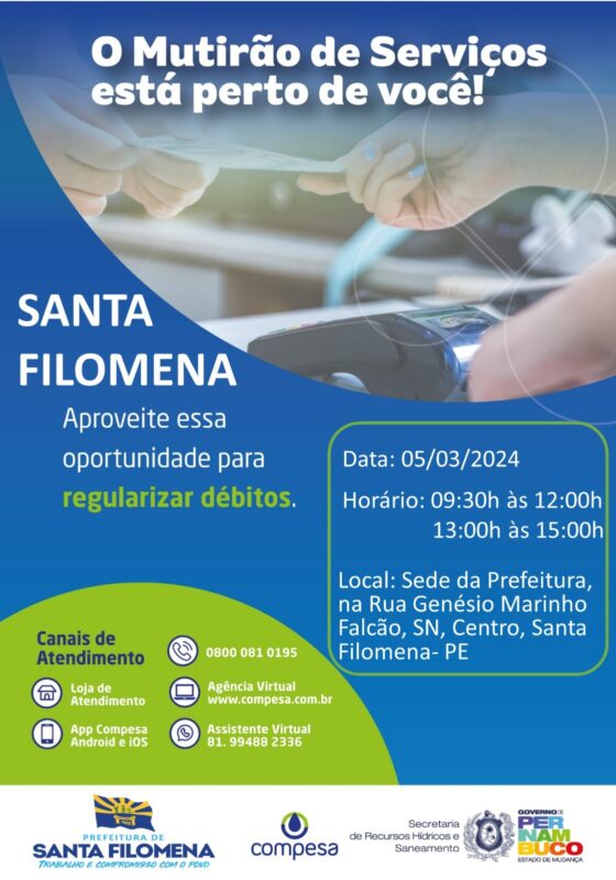Compesa promove mutirão para regularização de contas de água em Santa Filomena 2 75c4a591 1ec3 4988 88e9 372d9f7395f7