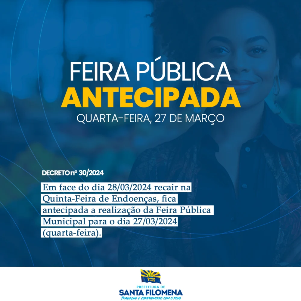 Prefeitura de Santa Filomena antecipa Feira Pública e decreta Ponto Facultativo na quinta-feira Santa 2 FEIRA PUBLICA charlesaraujope scaled