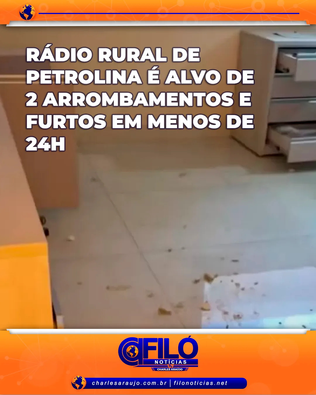 Rádio Rural de Petrolina é alvo de 2 arrombamentos e furtos em menos de 24h