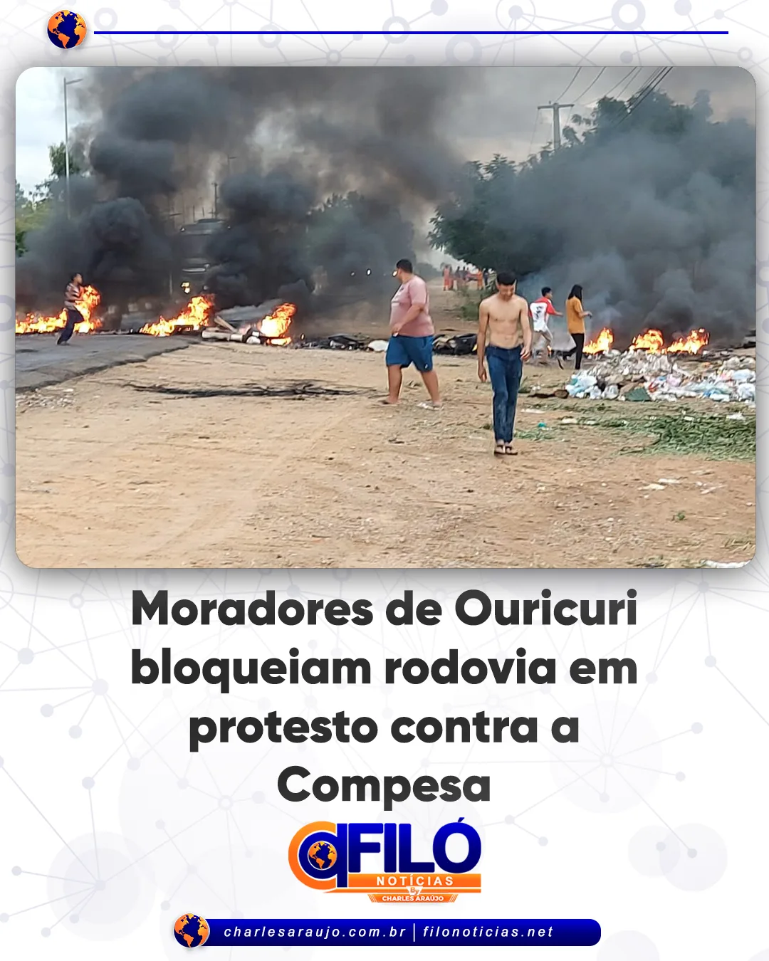 Moradores de Ouricuri bloqueiam rodovia em protesto contra a Compesa