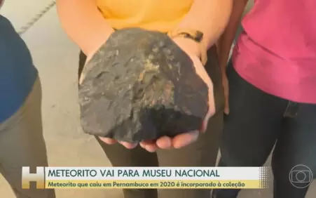Com 4,5 bilhões de anos, meteorito que caiu em Santa…